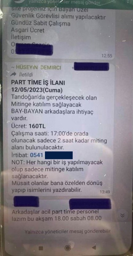 CHP'liler parayla miting alanlarını dolduruyorlar!